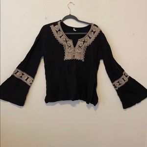Free People Flared Arm Pullover Sweater